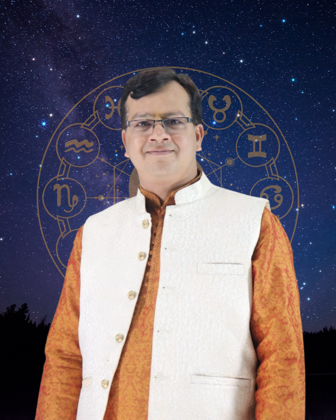 Dark Blue and Gold Elegant Astrology Horoscopes Zodiac Signs Chart Instagram Post